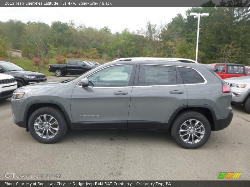 Sting-Gray / Black 2019 Jeep Cherokee Latitude Plus 4x4