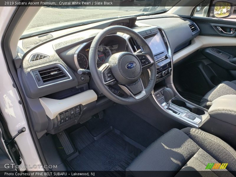 Crystal White Pearl / Slate Black 2019 Subaru Ascent Premium