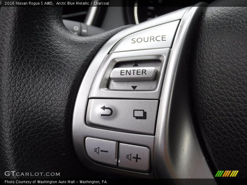 Arctic Blue Metallic / Charcoal 2016 Nissan Rogue S AWD