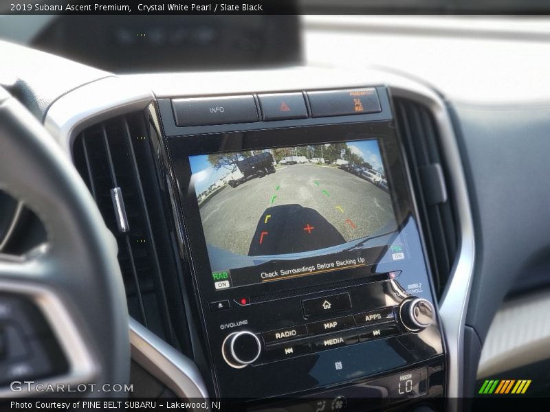 Crystal White Pearl / Slate Black 2019 Subaru Ascent Premium