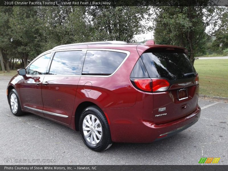 Velvet Red Pearl / Black/Alloy 2018 Chrysler Pacifica Touring L