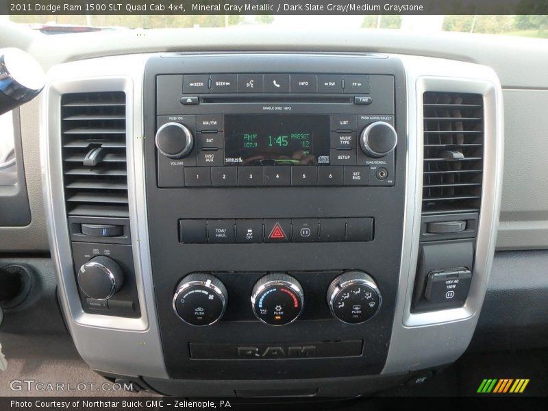 Mineral Gray Metallic / Dark Slate Gray/Medium Graystone 2011 Dodge Ram 1500 SLT Quad Cab 4x4