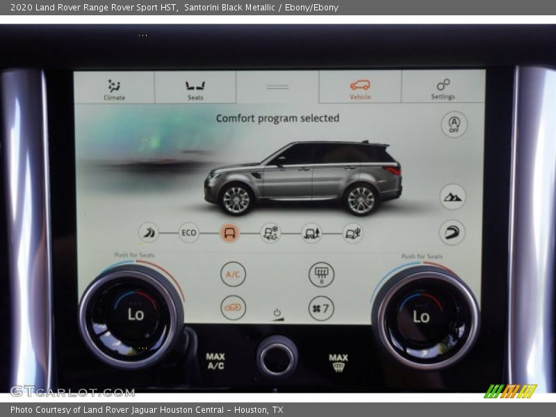 Controls of 2020 Range Rover Sport HST