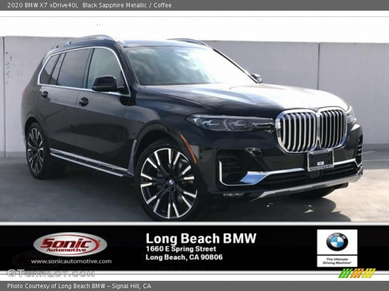 Black Sapphire Metallic / Coffee 2020 BMW X7 xDrive40i