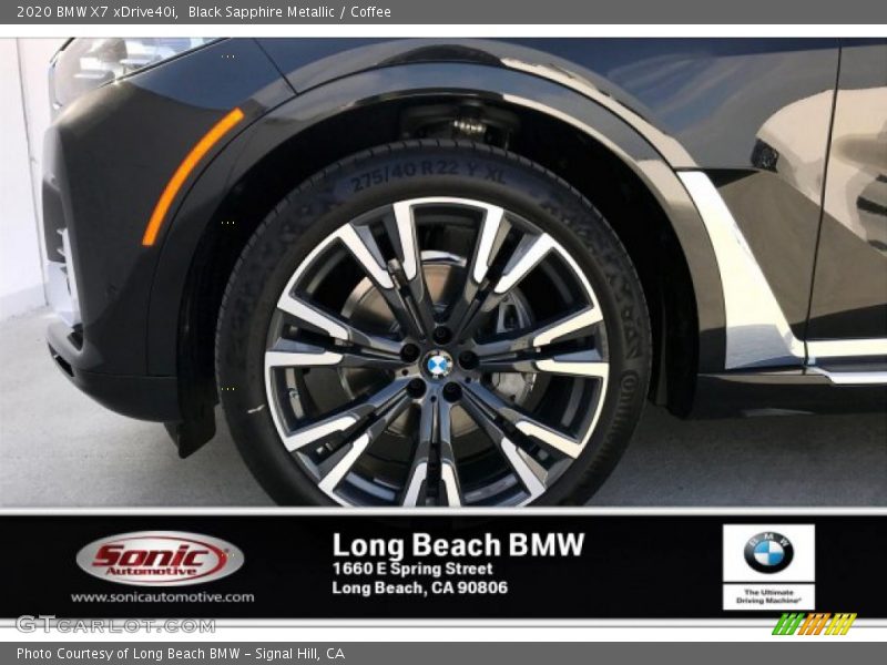 Black Sapphire Metallic / Coffee 2020 BMW X7 xDrive40i