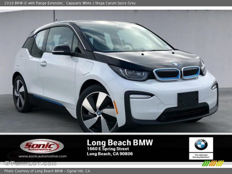 Capparis White / Mega Carum Spice Grey 2019 BMW i3 with Range Extender