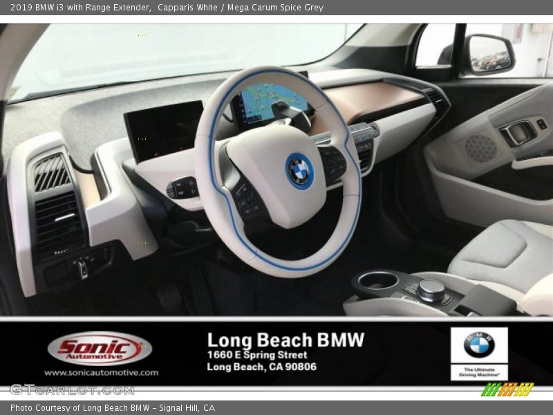 Capparis White / Mega Carum Spice Grey 2019 BMW i3 with Range Extender