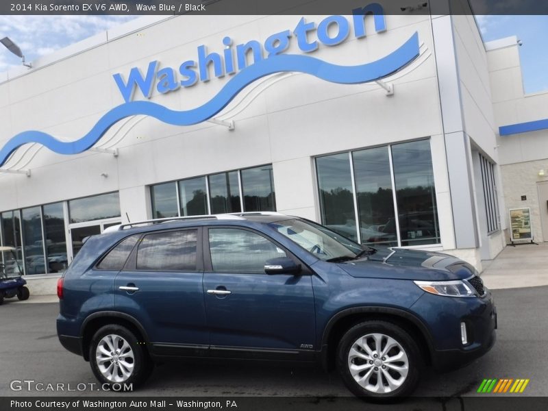 Wave Blue / Black 2014 Kia Sorento EX V6 AWD