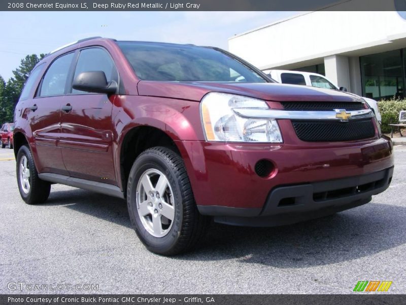 Deep Ruby Red Metallic / Light Gray 2008 Chevrolet Equinox LS