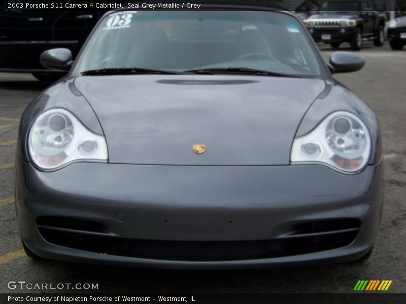 Seal Grey Metallic / Grey 2003 Porsche 911 Carrera 4 Cabriolet