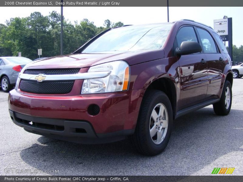 Deep Ruby Red Metallic / Light Gray 2008 Chevrolet Equinox LS