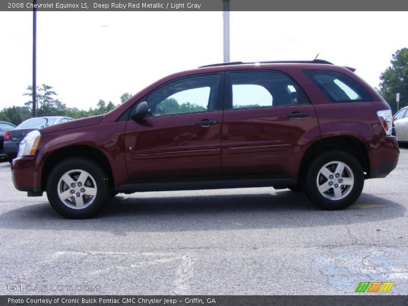 Deep Ruby Red Metallic / Light Gray 2008 Chevrolet Equinox LS