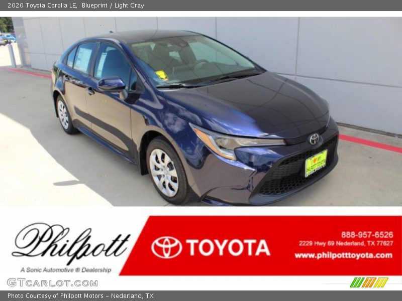 Blueprint / Light Gray 2020 Toyota Corolla LE