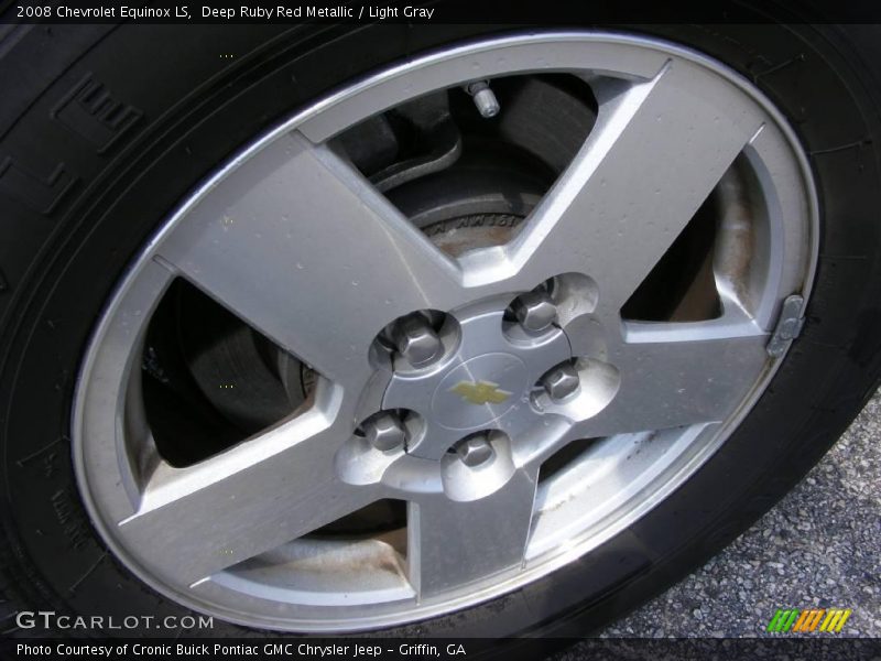 Deep Ruby Red Metallic / Light Gray 2008 Chevrolet Equinox LS