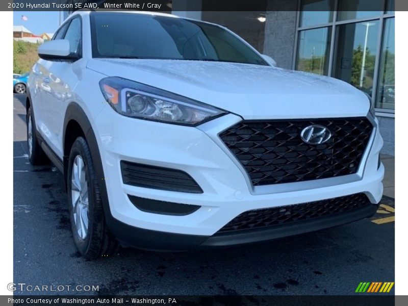 Winter White / Gray 2020 Hyundai Tucson SE AWD