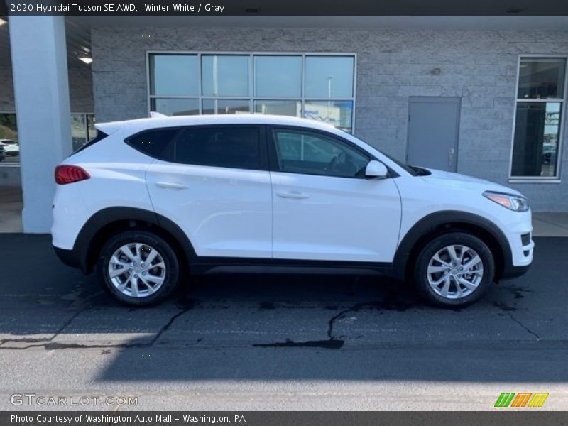 Winter White / Gray 2020 Hyundai Tucson SE AWD