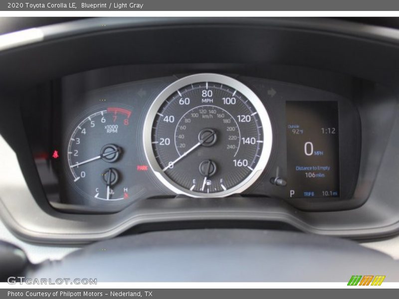 Blueprint / Light Gray 2020 Toyota Corolla LE