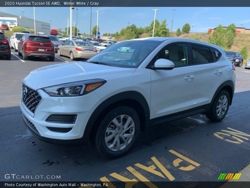 Winter White / Gray 2020 Hyundai Tucson SE AWD