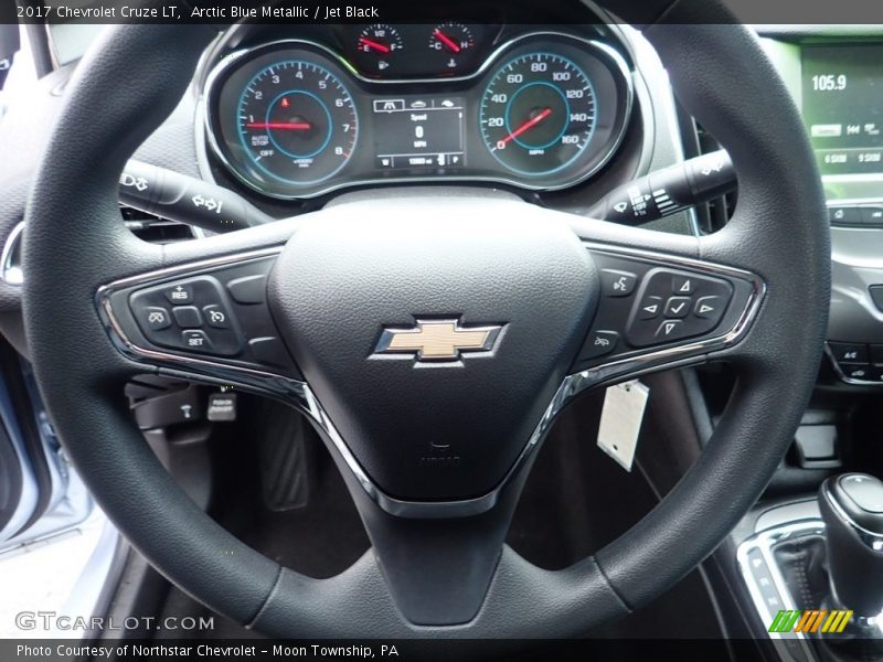 Arctic Blue Metallic / Jet Black 2017 Chevrolet Cruze LT
