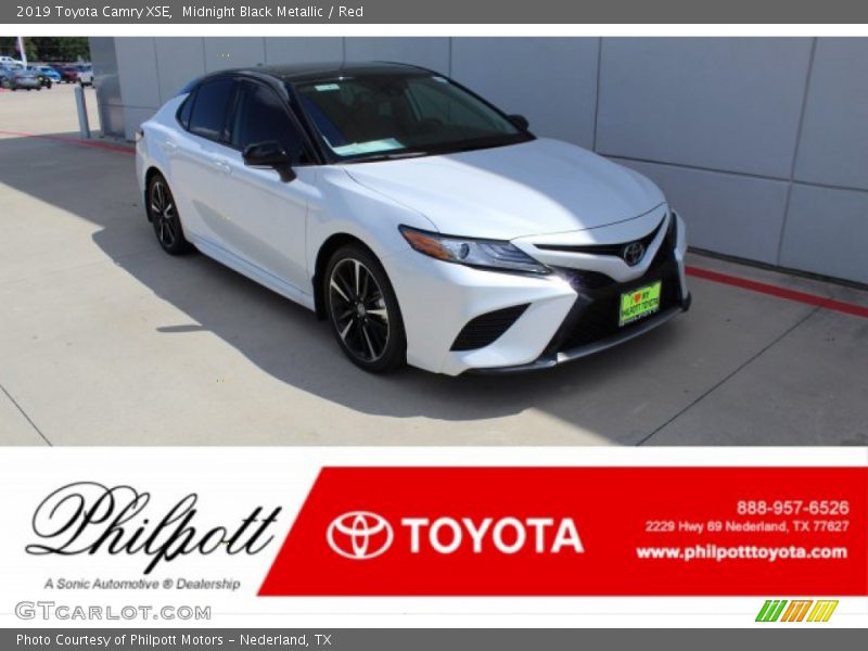 Midnight Black Metallic / Red 2019 Toyota Camry XSE