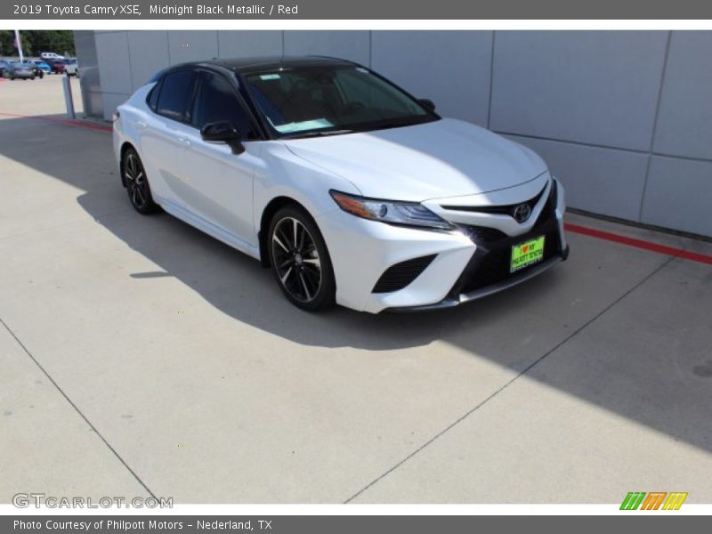 Midnight Black Metallic / Red 2019 Toyota Camry XSE