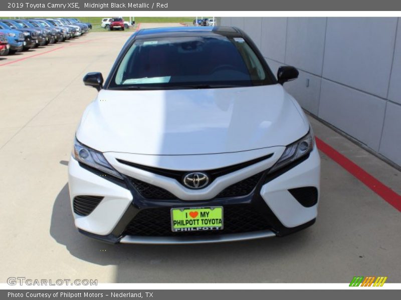 Midnight Black Metallic / Red 2019 Toyota Camry XSE