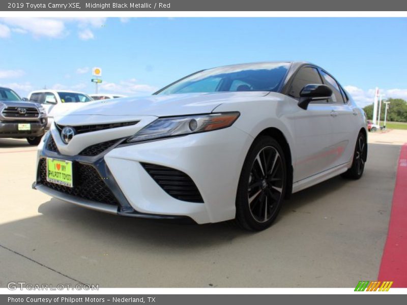 Midnight Black Metallic / Red 2019 Toyota Camry XSE