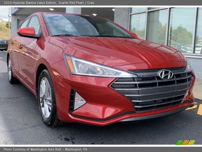 Scarlet Red Pearl / Gray 2020 Hyundai Elantra Value Edition
