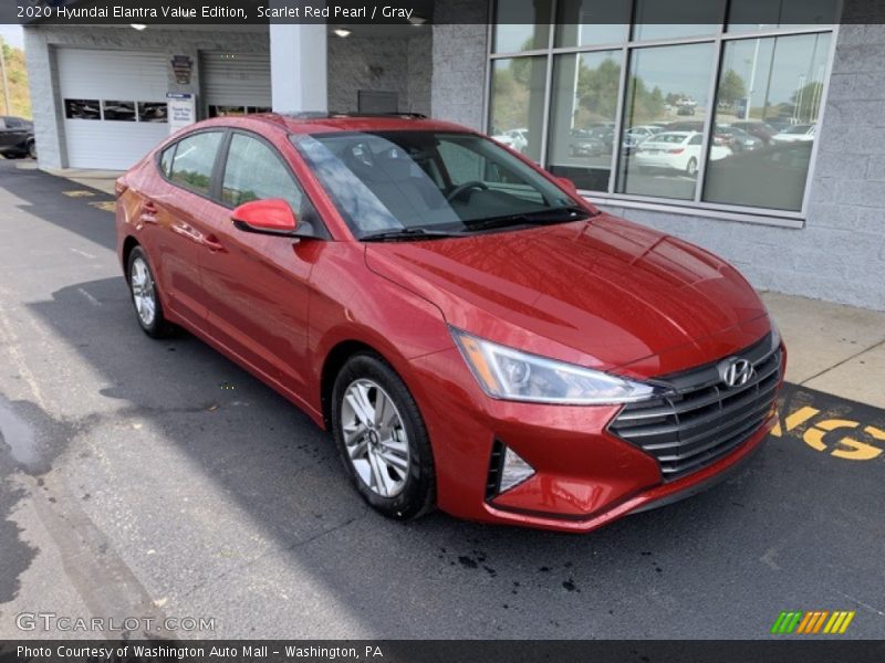 Scarlet Red Pearl / Gray 2020 Hyundai Elantra Value Edition