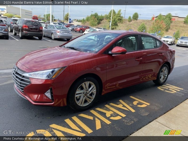 Scarlet Red Pearl / Gray 2020 Hyundai Elantra Value Edition