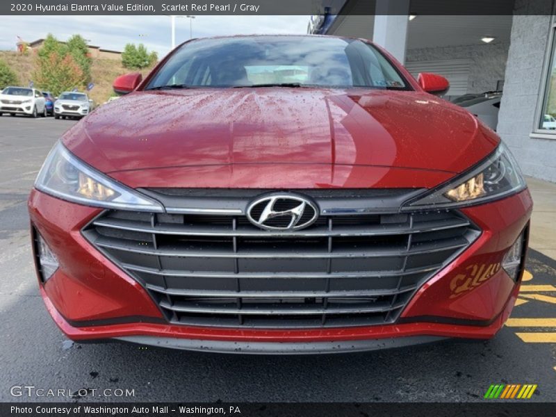 Scarlet Red Pearl / Gray 2020 Hyundai Elantra Value Edition