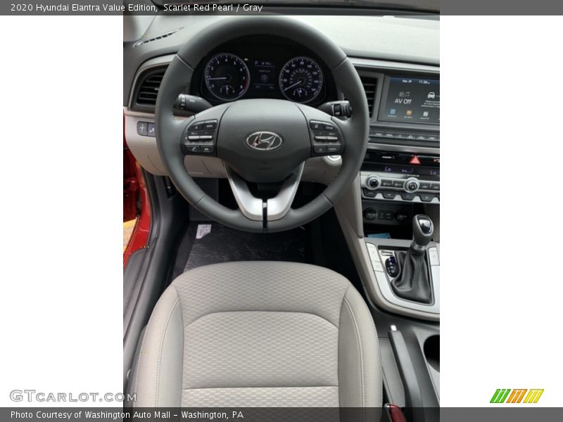 Scarlet Red Pearl / Gray 2020 Hyundai Elantra Value Edition