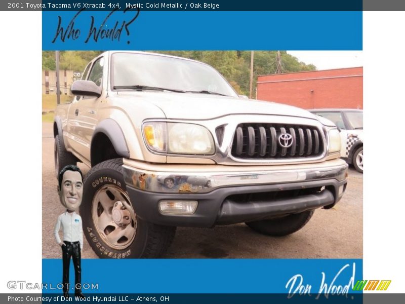 Mystic Gold Metallic / Oak Beige 2001 Toyota Tacoma V6 Xtracab 4x4