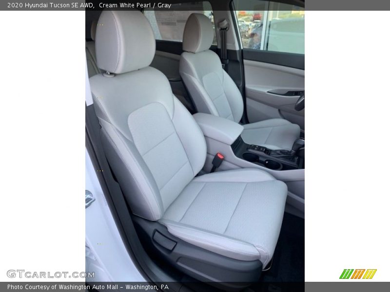 Cream White Pearl / Gray 2020 Hyundai Tucson SE AWD