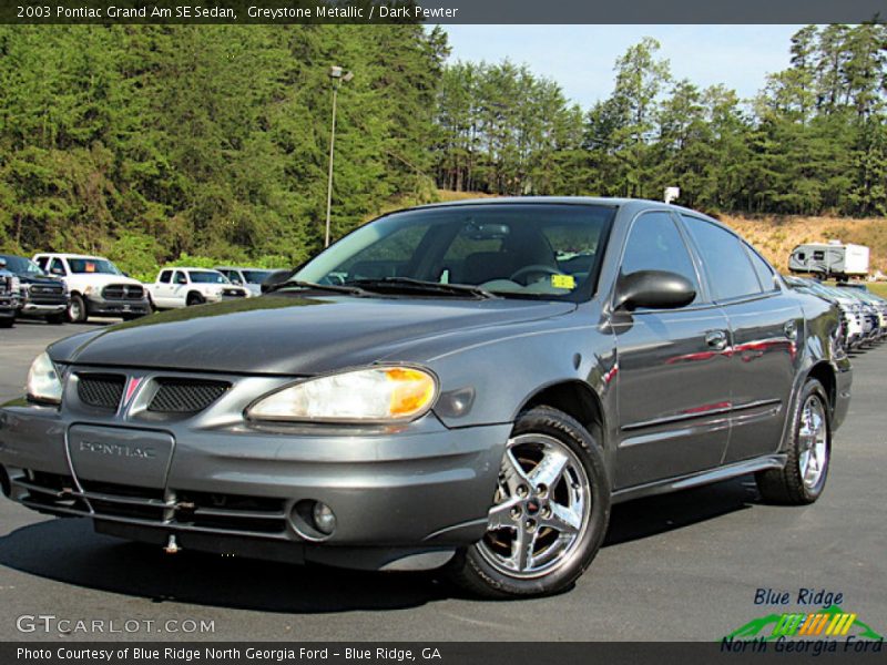 Greystone Metallic / Dark Pewter 2003 Pontiac Grand Am SE Sedan