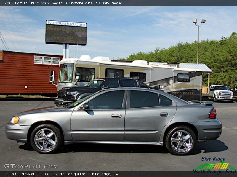 Greystone Metallic / Dark Pewter 2003 Pontiac Grand Am SE Sedan