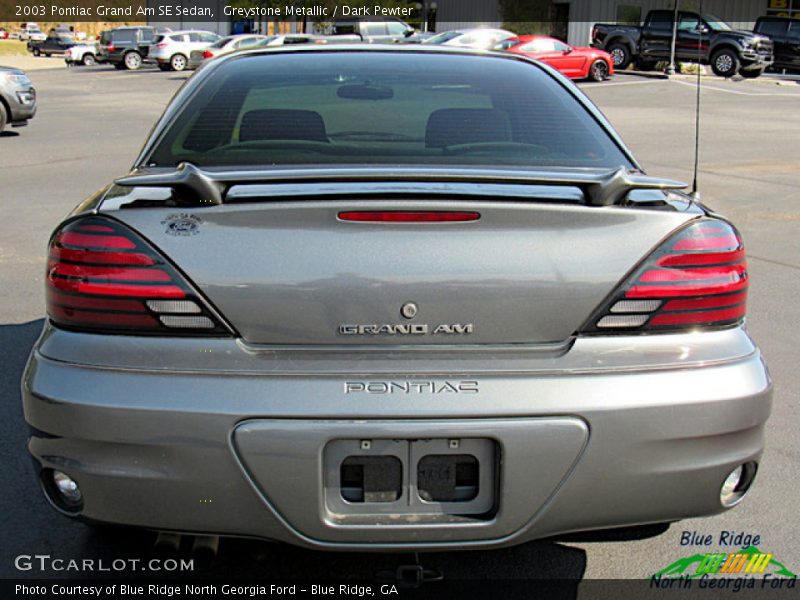 Greystone Metallic / Dark Pewter 2003 Pontiac Grand Am SE Sedan