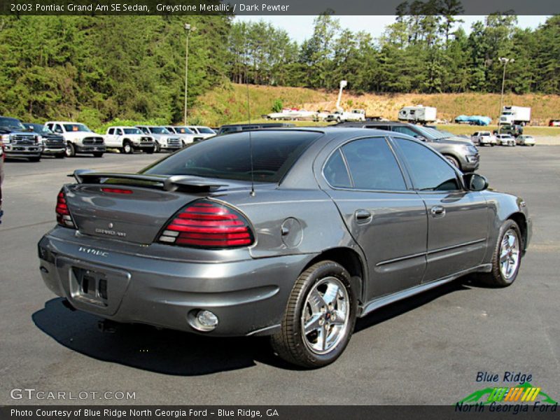 Greystone Metallic / Dark Pewter 2003 Pontiac Grand Am SE Sedan