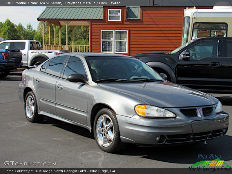 Greystone Metallic / Dark Pewter 2003 Pontiac Grand Am SE Sedan