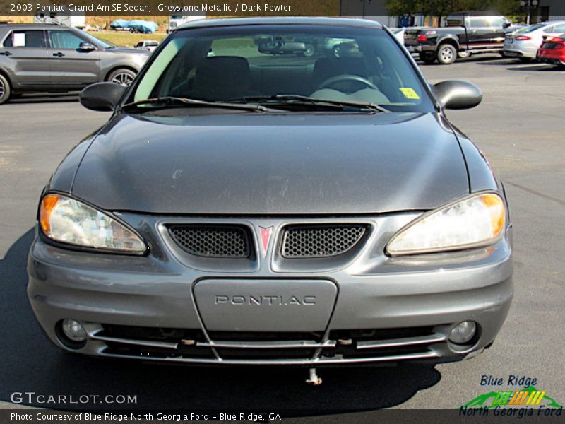 Greystone Metallic / Dark Pewter 2003 Pontiac Grand Am SE Sedan