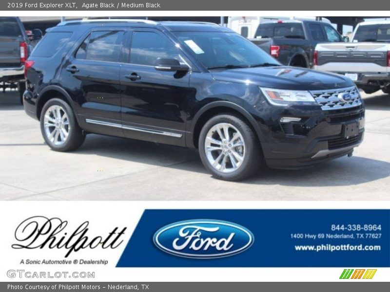 Agate Black / Medium Black 2019 Ford Explorer XLT