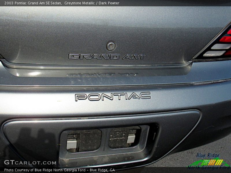 Greystone Metallic / Dark Pewter 2003 Pontiac Grand Am SE Sedan