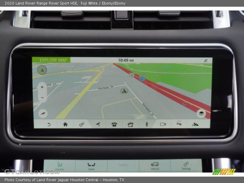 Navigation of 2020 Range Rover Sport HSE