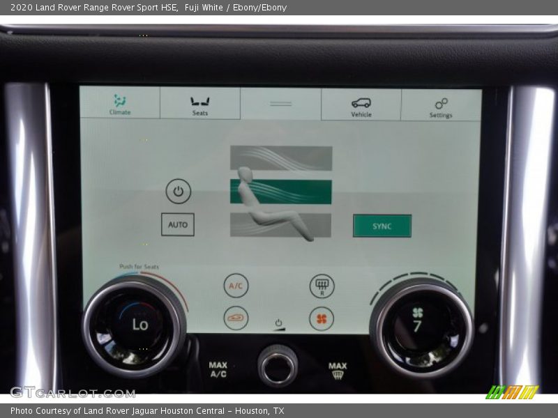 Controls of 2020 Range Rover Sport HSE
