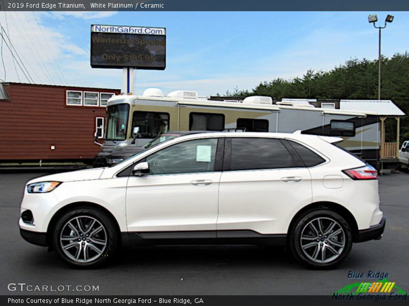 White Platinum / Ceramic 2019 Ford Edge Titanium