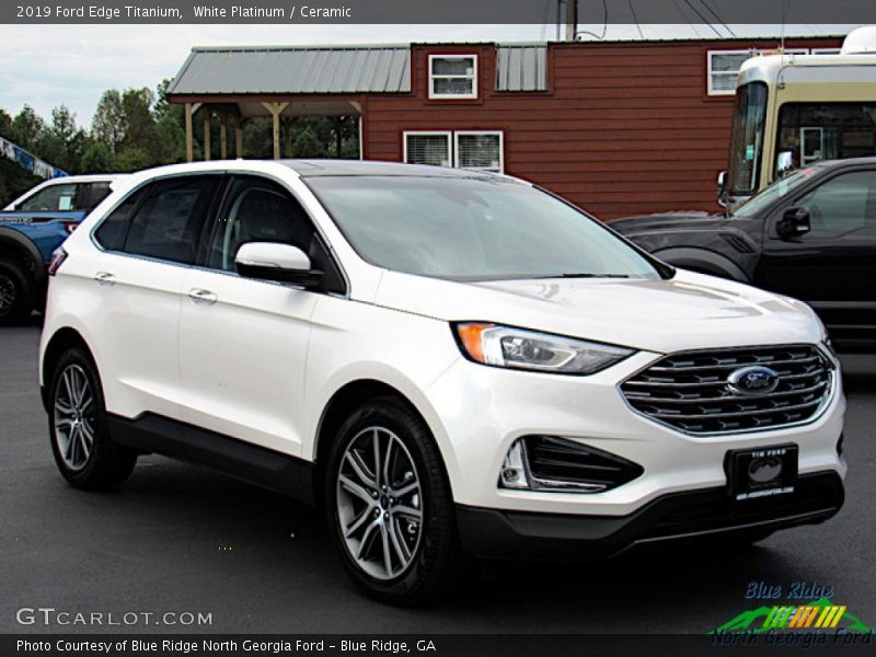 White Platinum / Ceramic 2019 Ford Edge Titanium