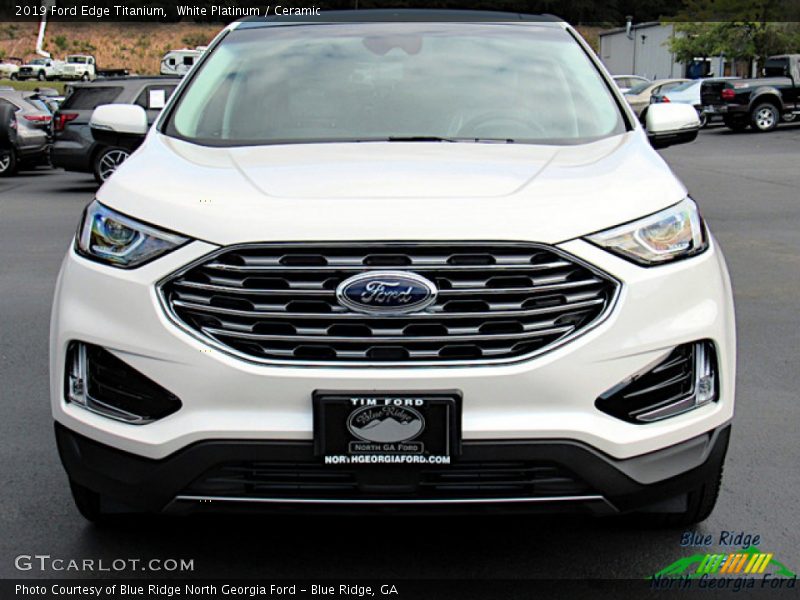 White Platinum / Ceramic 2019 Ford Edge Titanium