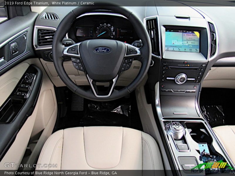 White Platinum / Ceramic 2019 Ford Edge Titanium