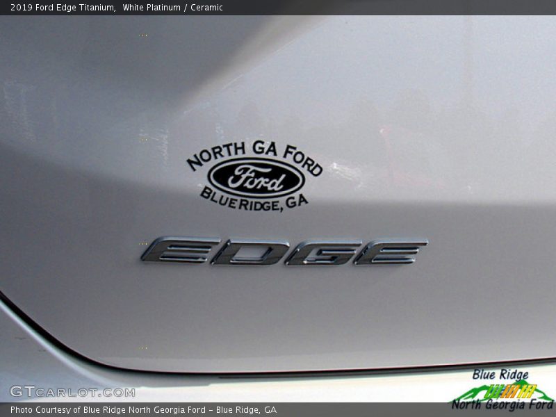 White Platinum / Ceramic 2019 Ford Edge Titanium