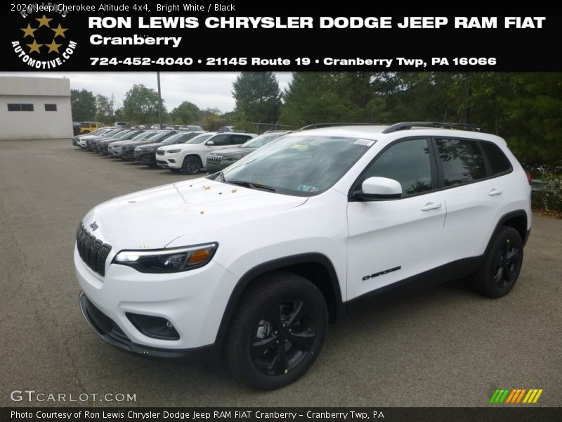 Bright White / Black 2020 Jeep Cherokee Altitude 4x4